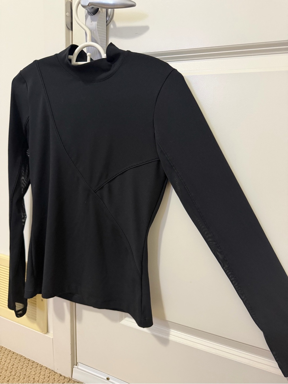 Nike Pro Black Long-Sleeve Mock Neck Top